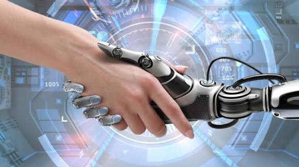 Human and AI handshake