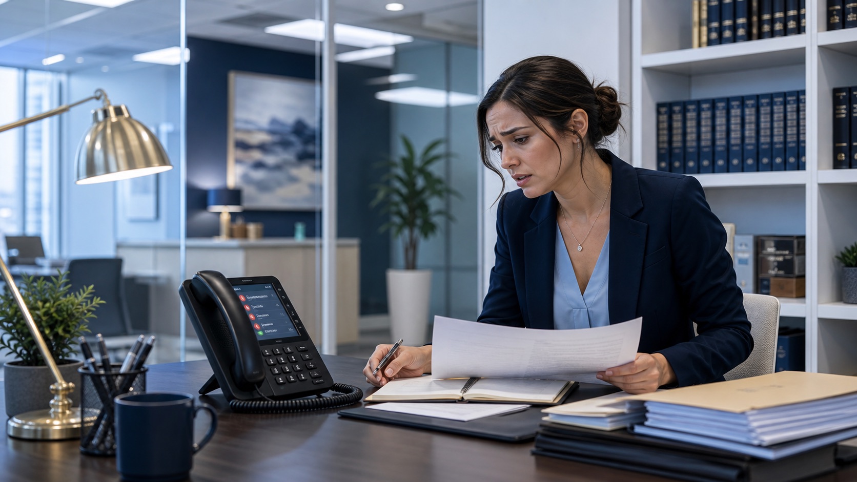 Law firm intake professional concerned about missed new client calls